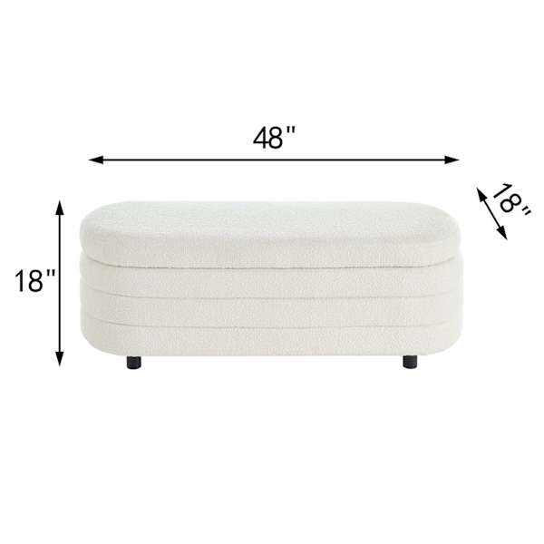 Pax Storage Bench, Cream