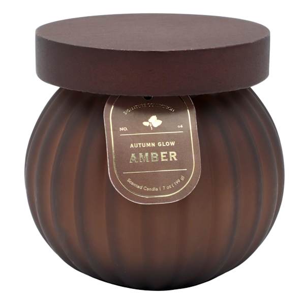 Autumn Glow Amber Scented Jar Candle, 7oz