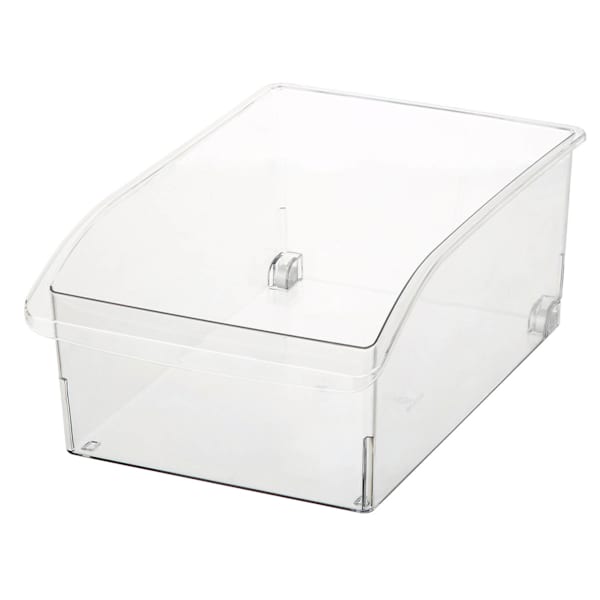 REAL SIMPLE Short Clear Storage Container with Wheels