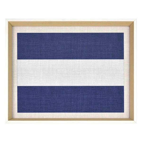 Honeybloom Glass Framed Nautical Flag Wall Art, 21x17