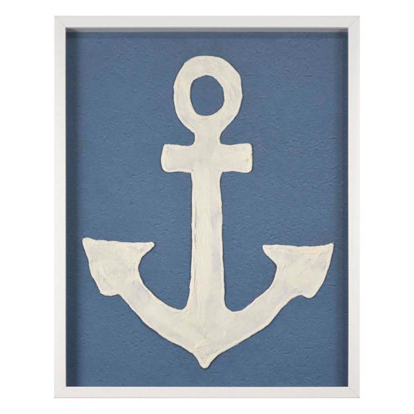 Honeybloom Glass Framed Anchor Print Wall Art, 16x20