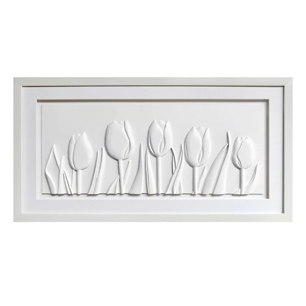 Providence Glass Framed Tulips Wall Art, 25x13