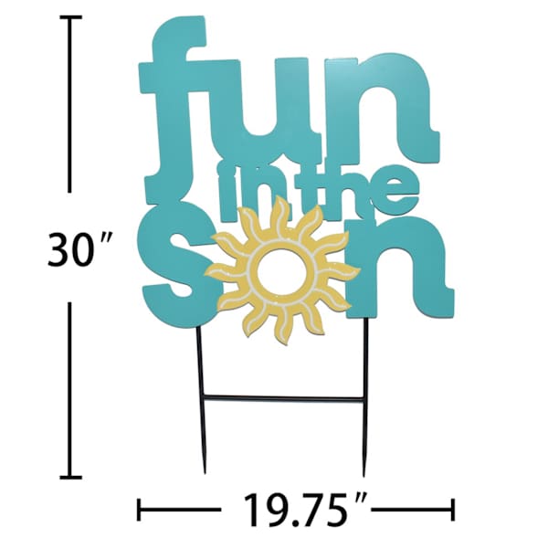 Fun In the Sun Yard Stake, 30"