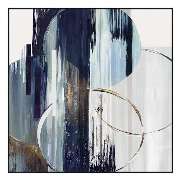 Glass Framed Abstract Print Wall Art, 31"