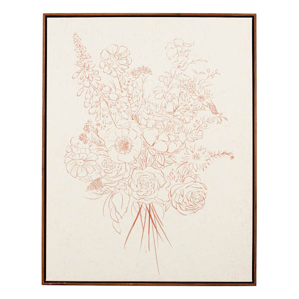 Framed Floral Canvas Wall Art, 22x28