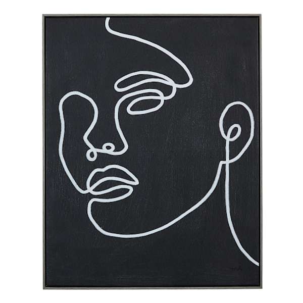 Crosby St. Framed Abstract Face Canvas Wall Art, 24x30