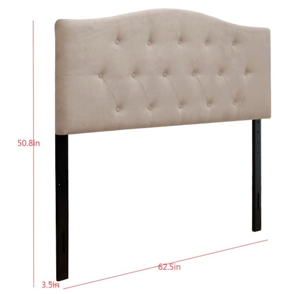Honeybloom Kane Beige Tufted Queen Headboard