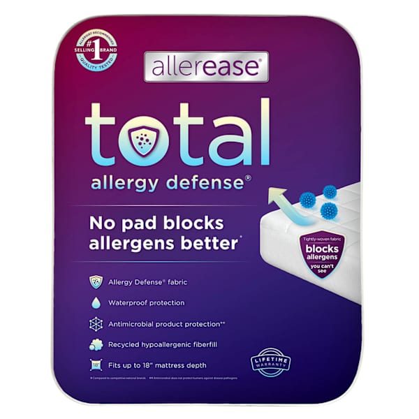 Allerease Total Allergy Defense Mattress Pad, King