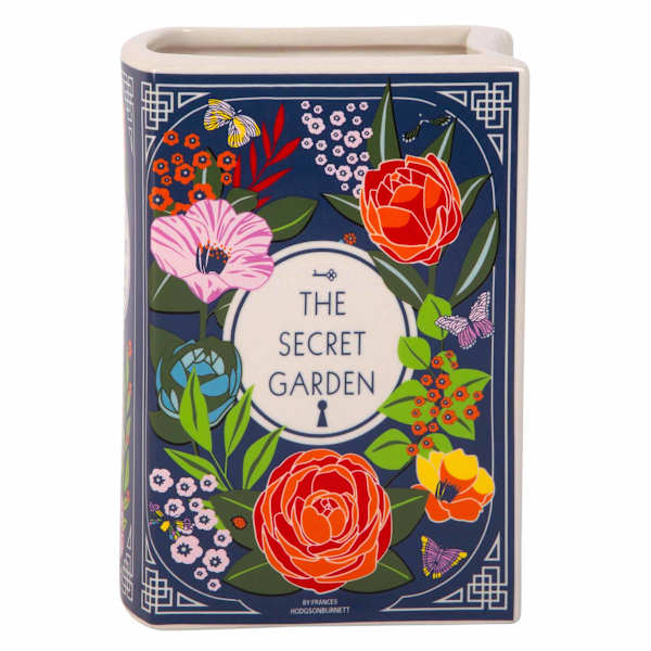 The Secret Garden Ceramic Book Vase, 4x6