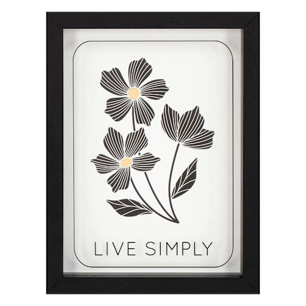 Live Simply Shadowbox Table Sign, 6x8