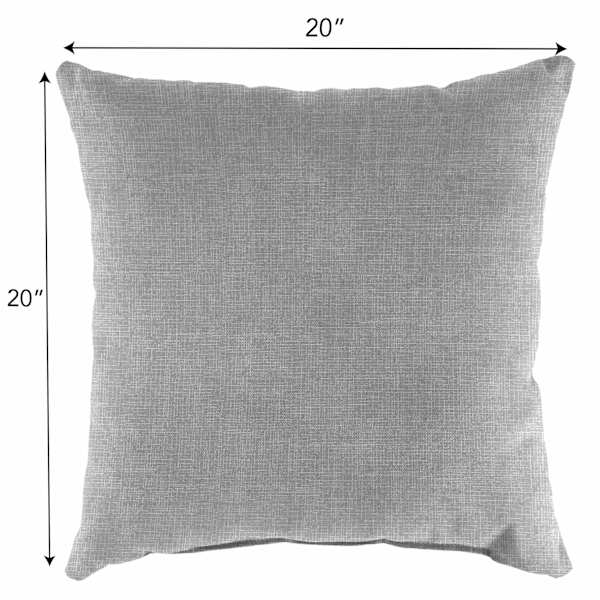 Tahiti Silver Oversized Square Outdoor Throw Pillow, 20"