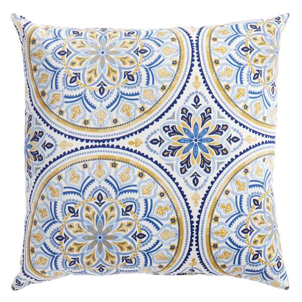 Castille Multicolor Mandala Square Oversized Outdoor Throw Pillow, 20"