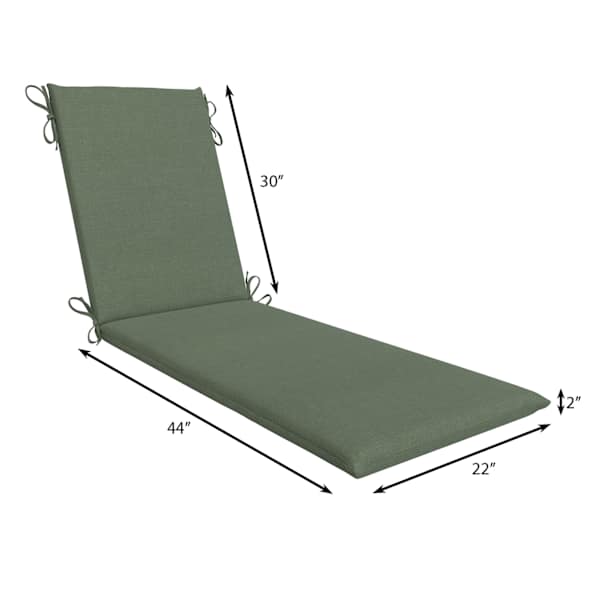 Honeybloom Endive Green Premium Outdoor Chaise Lounge Cushion