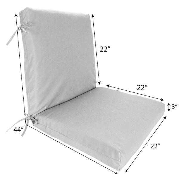 Tahiti Silver Outdoor Hinged Cushion