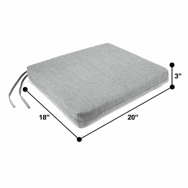 Tahiti Silver Outdoor Square Seat Cushion