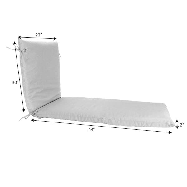 Tahiti Silver Outdoor Chaise Lounge Cushion