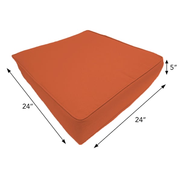 Terracotta Canvas Outdoor Deep Seat Cushion
