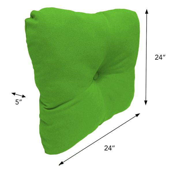 Kiwi Green Canvas Tufted Outdoor Back Cushion