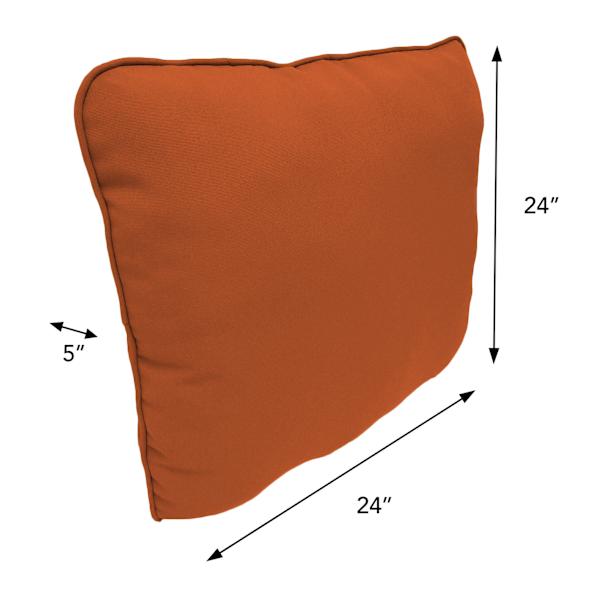 Terracotta Canvas Outdoor Corded Back Cushion
