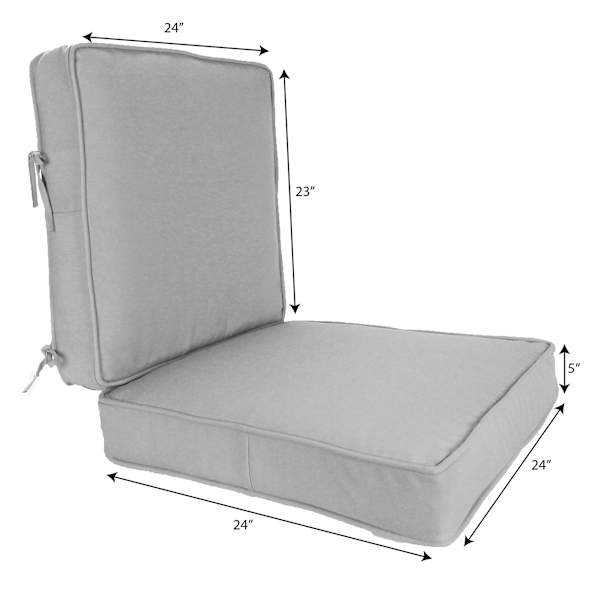 Providence 2-Piece Navy Blue Awning Stripe Outdoor Deep Seat Cushion