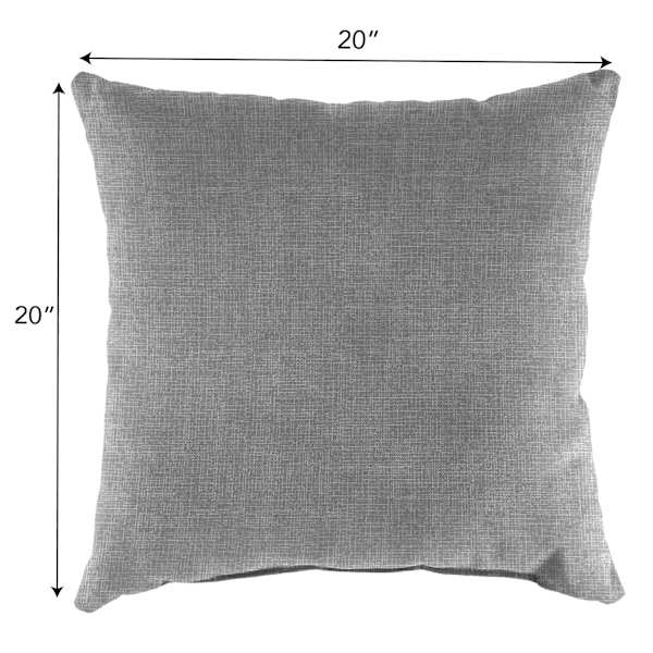 Providence Navy Blue Awning Stripe Oversized Square Outdoor Throw Pillow, 20"