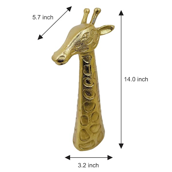 Gold Aluminum Giraffe, 14"