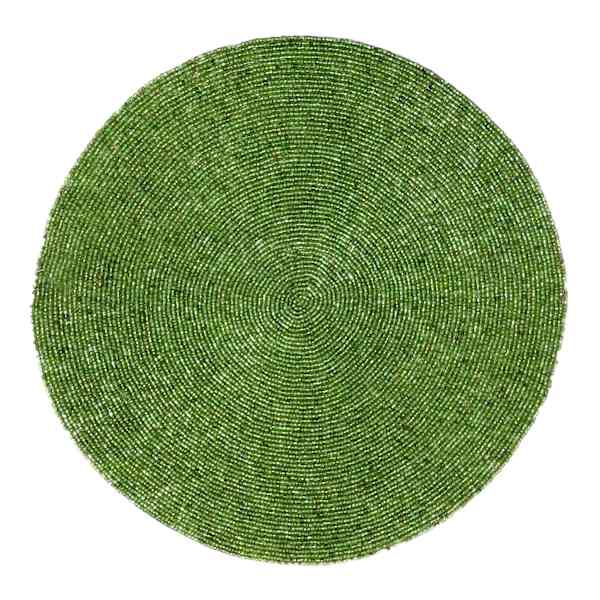 Homespun Harvest Green Beaded Placemats