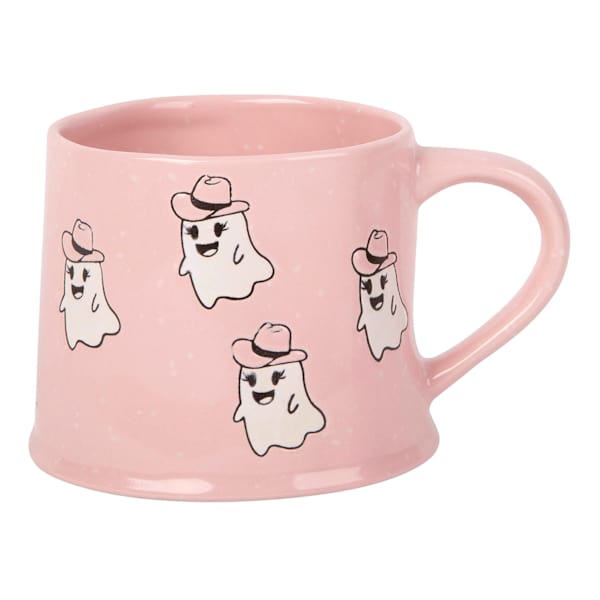 Ghost With Cowboy Hat Mug, 17oz