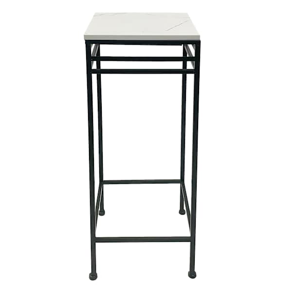 MEDIUM MARBLE PLANT STAND BLK