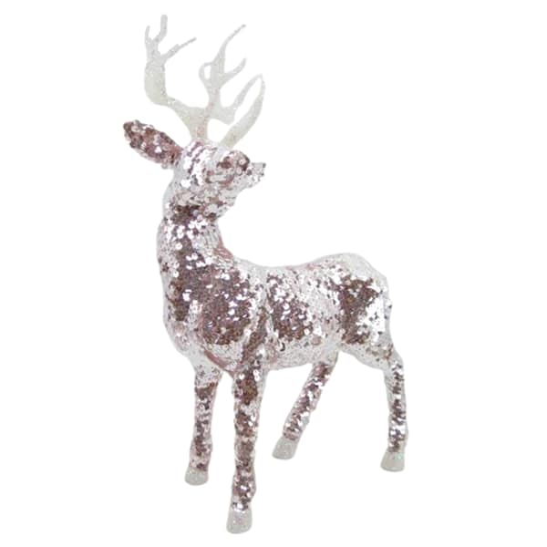 Pink Fabric Standing Deer, 16.5"