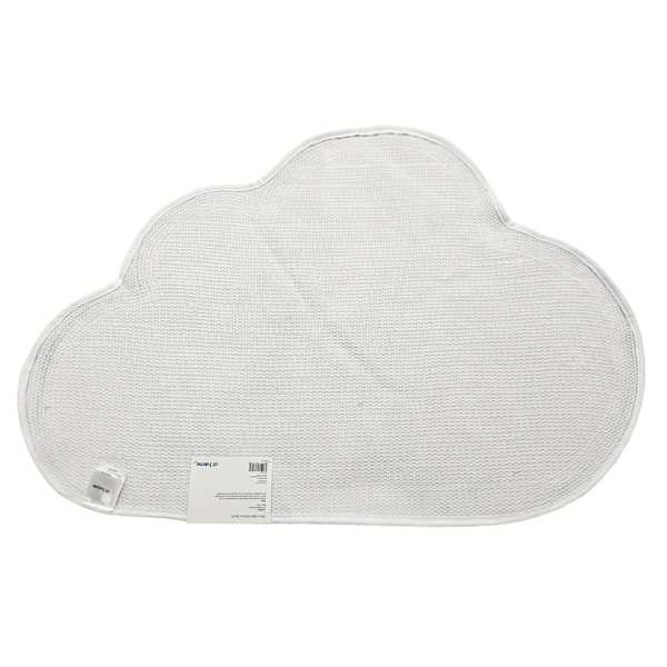 White Cloud Shaped Bath Rug, 20x30