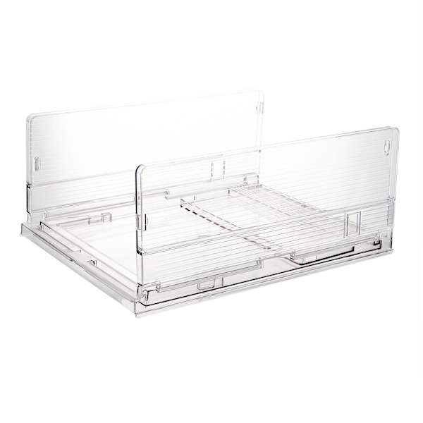 REAL SIMPLE 2-Pack Plastic Collapsible Stack Clear Closet Bins