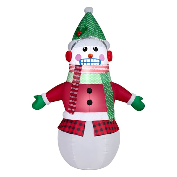 Lighted Shivering Snowman Large Christmas Inflatable, 6.5'