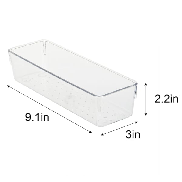 REAL SIMPLE Clear Drawer Storage Organizer, 9x3