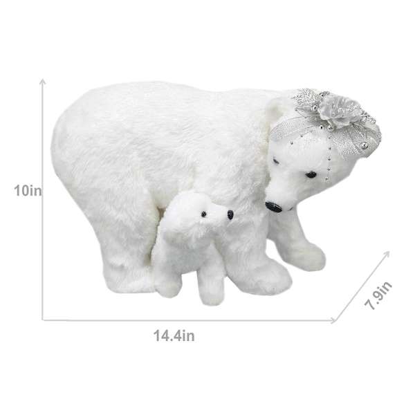 Polar Bear & Cub, 14.4"