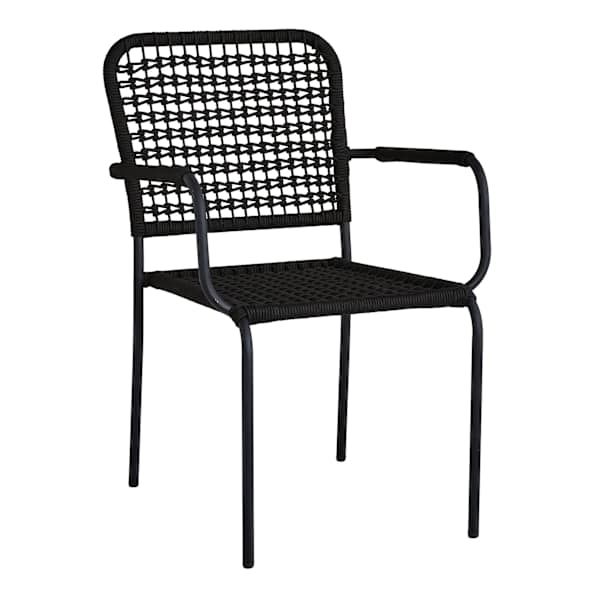 Crosby St. Byron Rope Patio Chair, Black