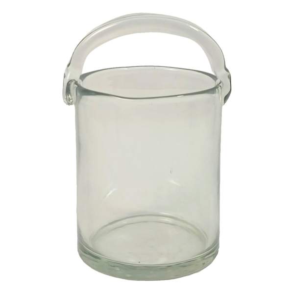 Clear Glass Tealight Candle Holder with Handle, 5.2"