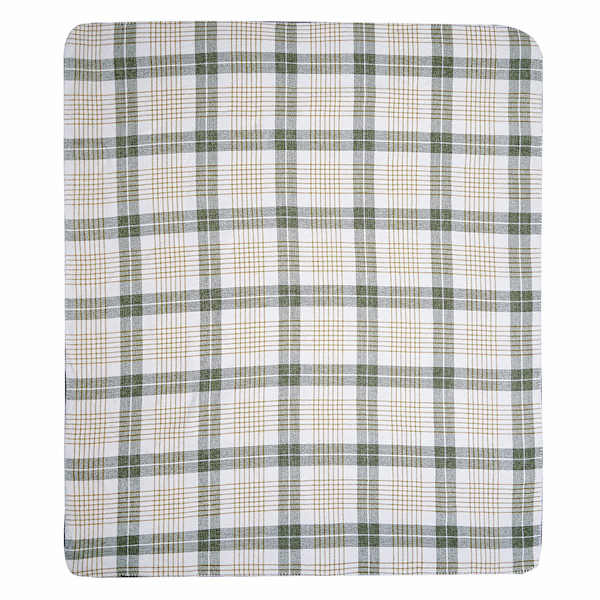 Green Plaid Plush & Reversible Sherpa Throw Blanket, 50x60