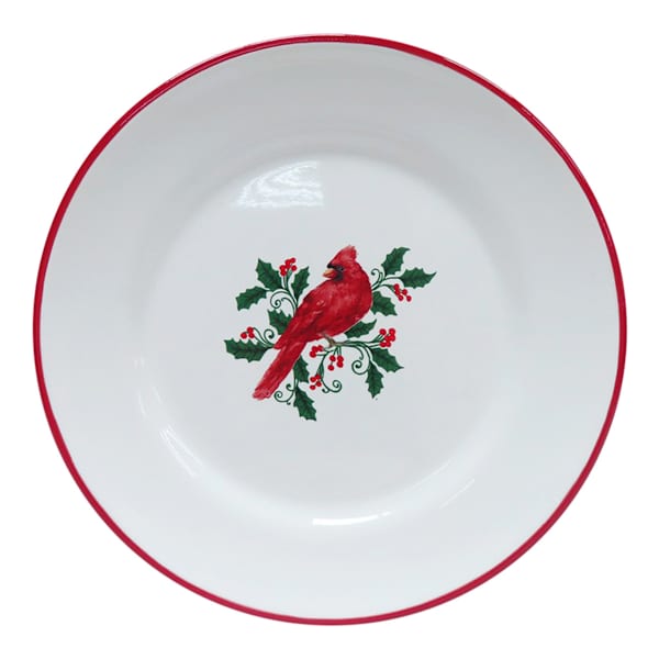 Classic Christmas Cardinal Salad Plate, 7.7"