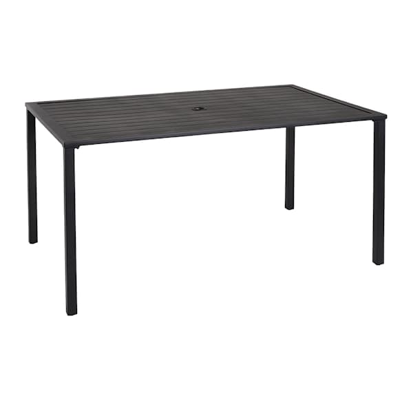 Grammercy Rectangle Patio Dining Table, Black