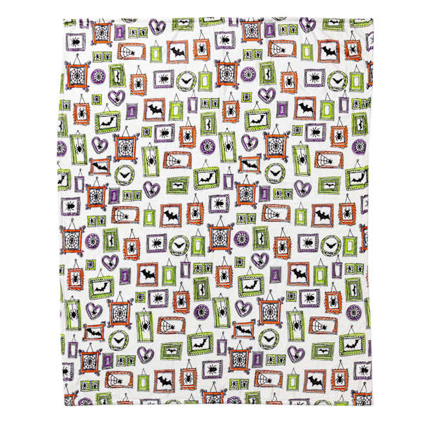 Halloween Frames Plush Throw Blanket, 50x60