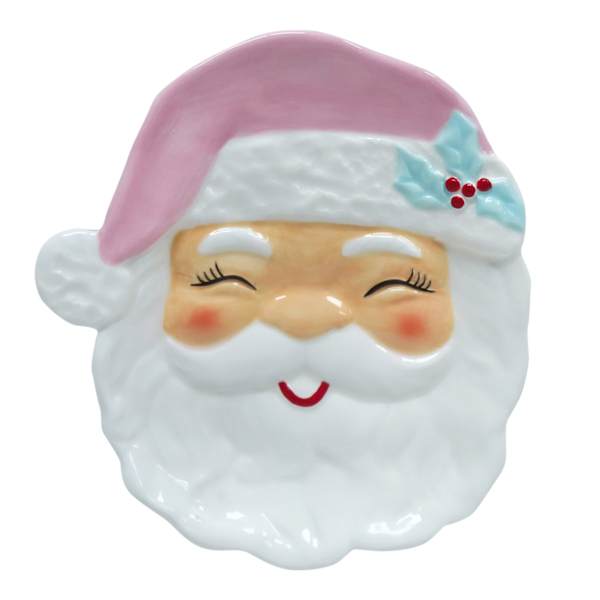 Pink Santa Appetizer Plate
