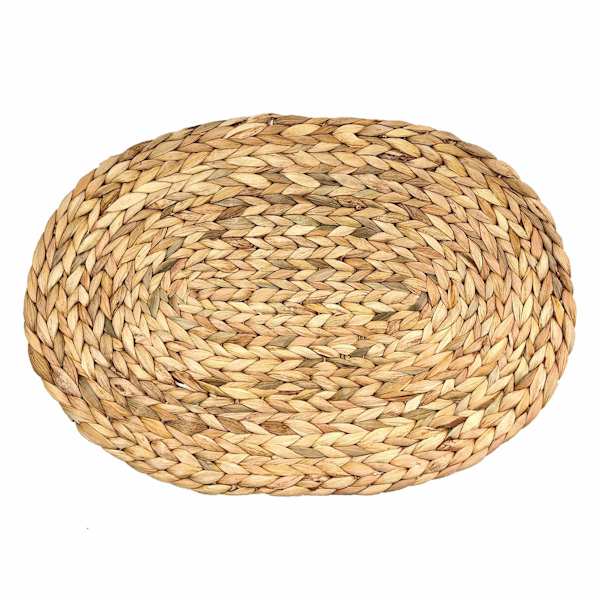 Natural Water Hyacinth Oval Placemat, 13.5x19.7