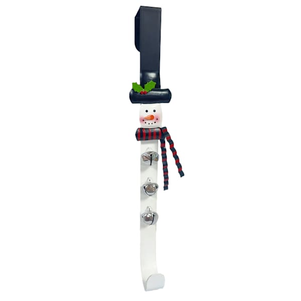 Snowman Wreath Hanger with Bell, 14.5"