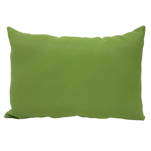 Lime Canvas Lumbar Outdoor Throw Pillow, 14x20