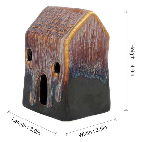 Brown House Figurine, 3x4