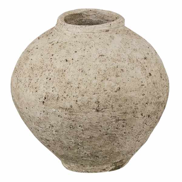 White Ceramic Vase, 6.5"