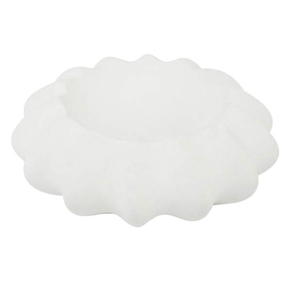 White Swirl Ceramic Tray, 6x2.2