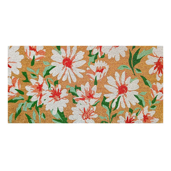 Floral Printed Coir Mat, 22x47