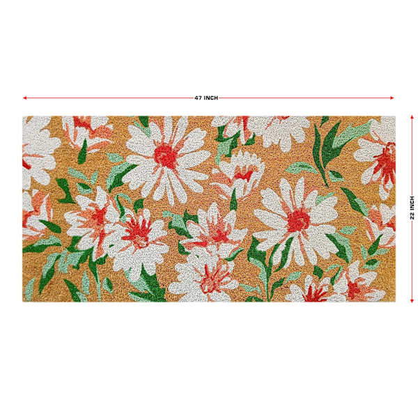 Floral Printed Coir Mat, 22x47